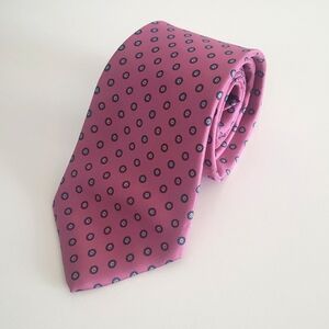 3/$40 Egon von Furstenberg 90s 100% Silk Made in Italy Pink Necktie